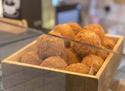 Locally made Exmoor Scotch Eggs in a box.
