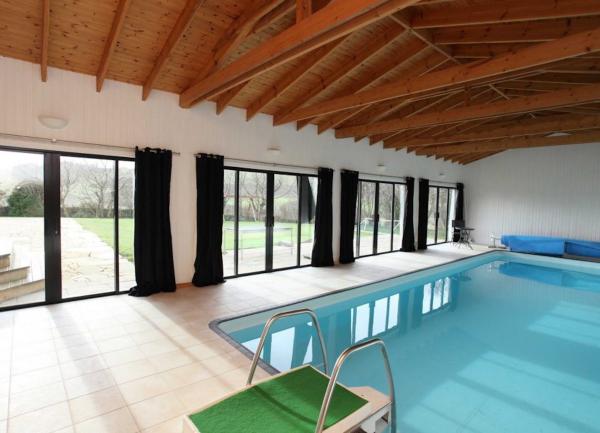 Indoor heated swimming pool.