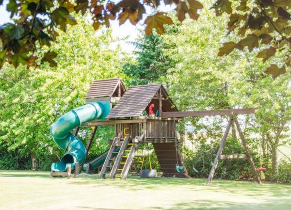 Garden play equipment for children.