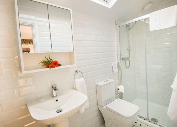 Shower room with basin and wc.