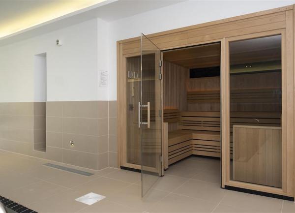 A sauna in a holiday apartment.