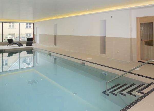 Guests' heated indoor swimming pool.