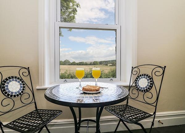 Breakfast table for two.