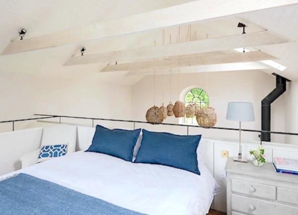Double bedroom with a bedside cabinet on a Mezzanine.