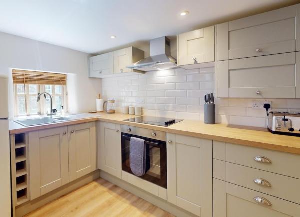 Fitted kitchen cupboards at The Tower in Simonsbath.