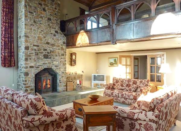 A luxuriously furnished lounge in a North Devon chapel conversion