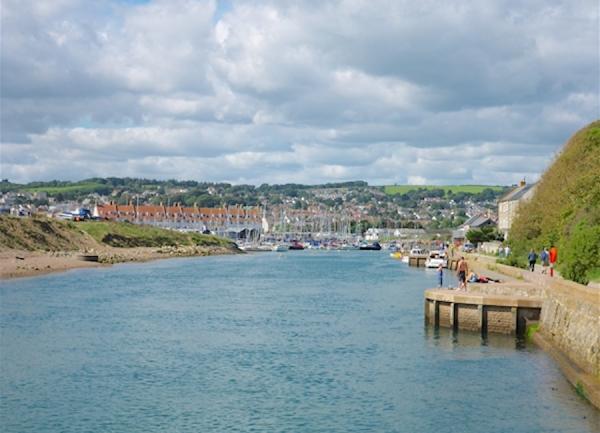 Axmouth Quay at high tide.