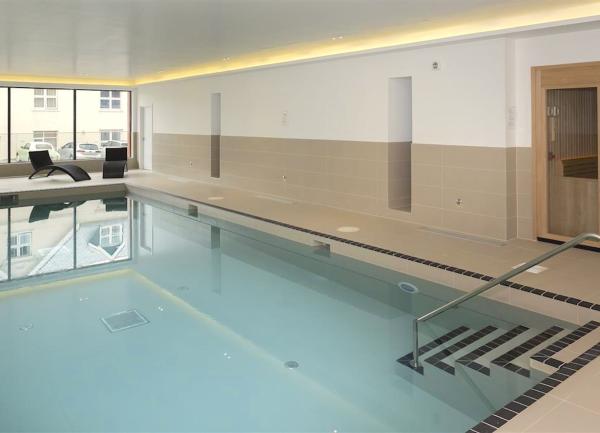 Indoor heated swimming pool and sauna.