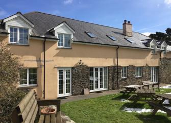 A row of two terraced holiday cottages in North Devon