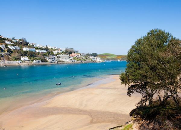 View of East Portlemouth Beach in summer.