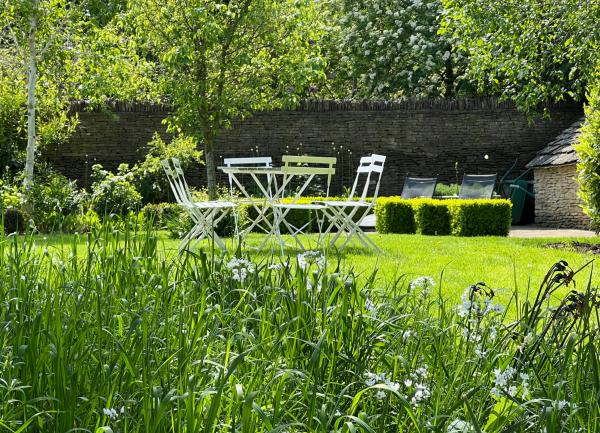 Garden dining area.