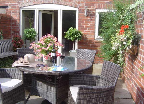 Private patio for alfresco dining