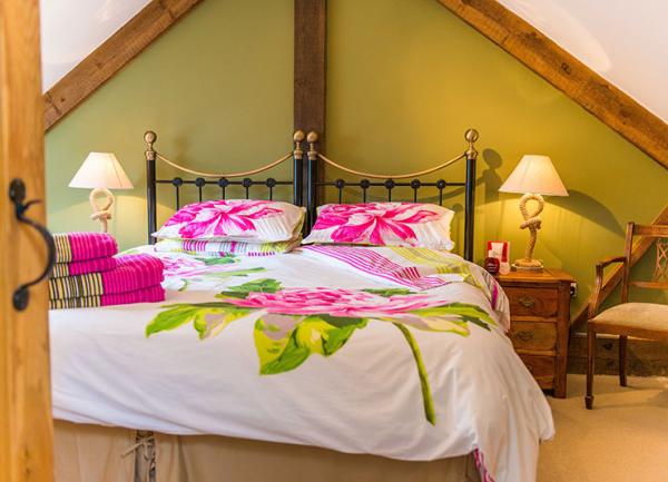 2nd bedroom made up as super king bed