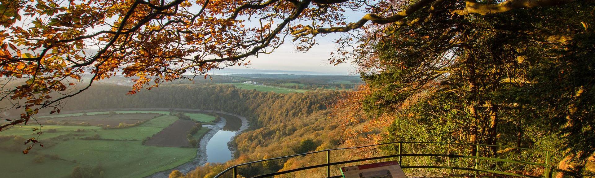 An autumnal view of the Wye Valley
