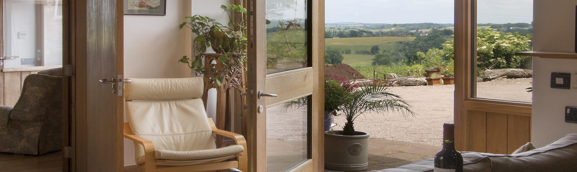 Glorious rural views from Valley View Cottage in Herefordshire