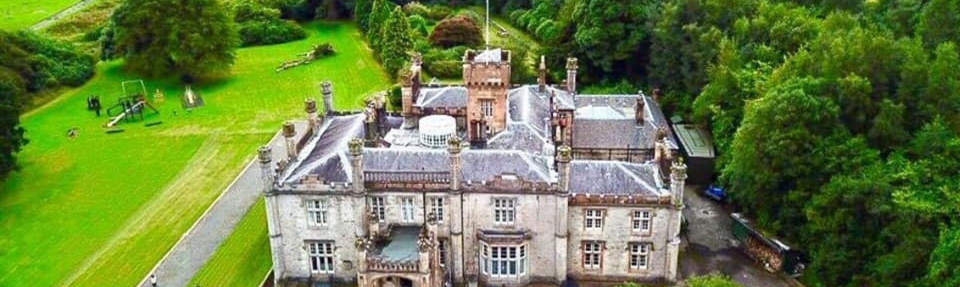 Hafton Castle from drone