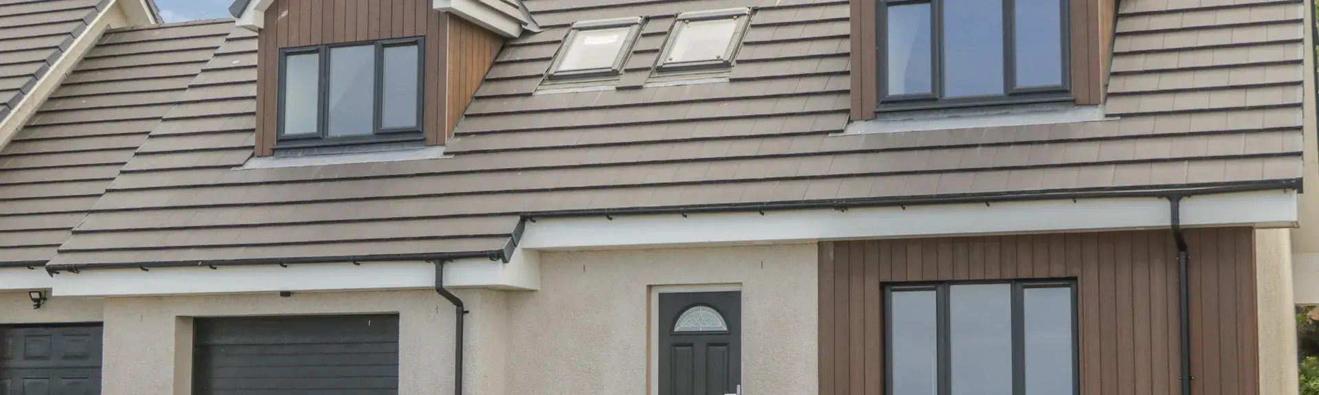 Exterior of a two-storey holiday cottage in Banff