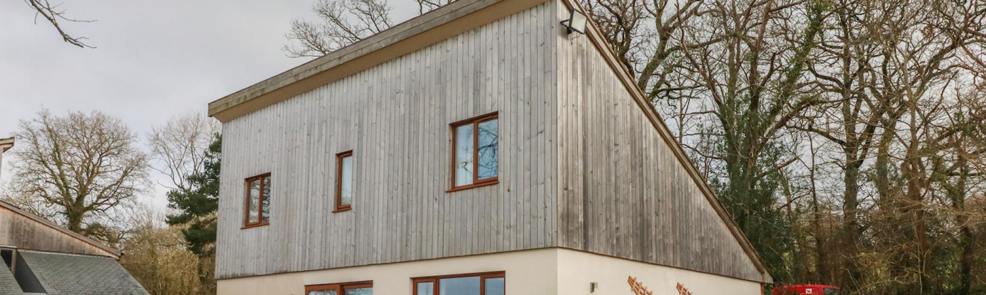 A 2-storey wooden holiday home in the Quantock Hills.