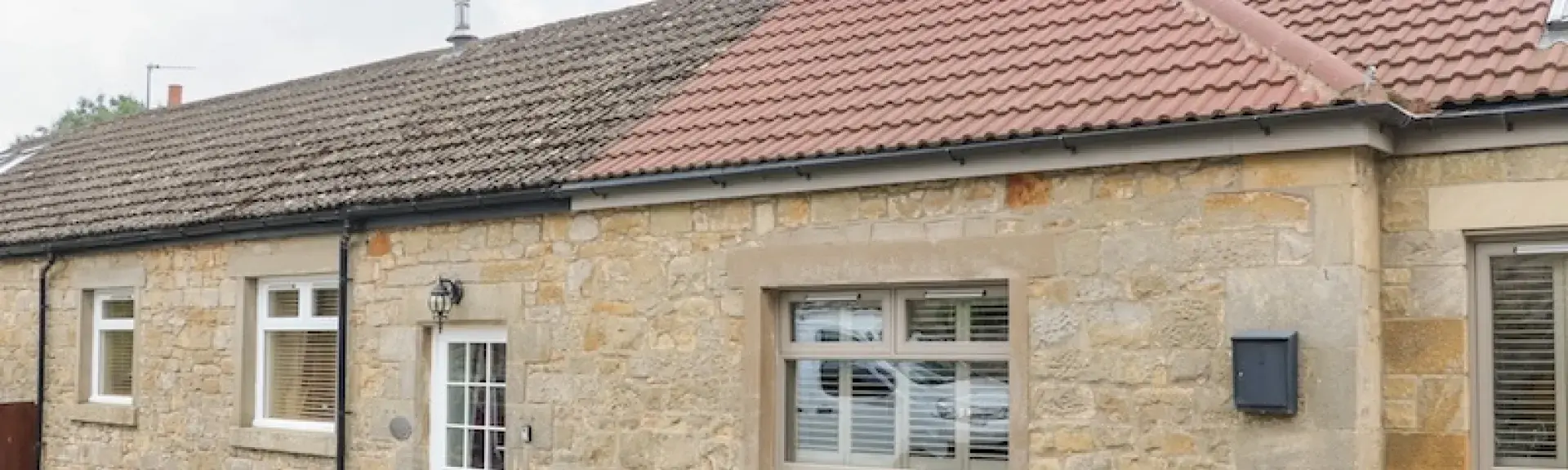 A single-storey Northumberland holiday cottage on a quiet lane.