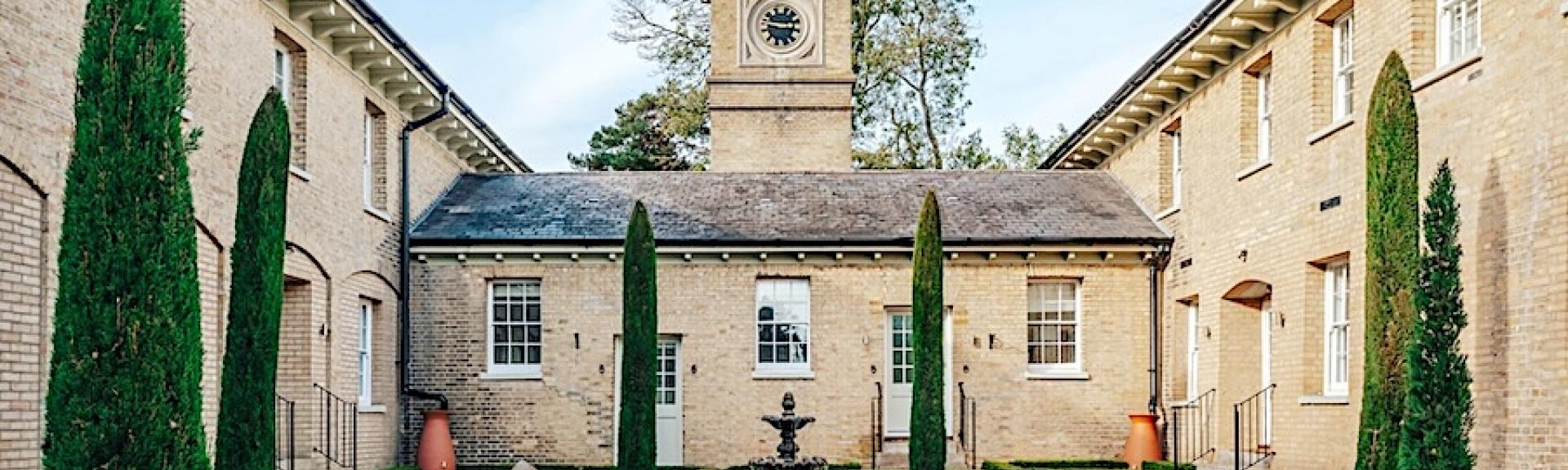 Buckinghamshire holiday cottages in a converted stable  block with a large clock tower