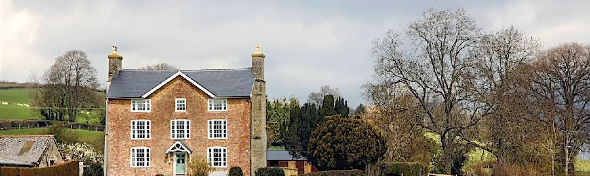 A 3-storey Georgian House overlooks an open field