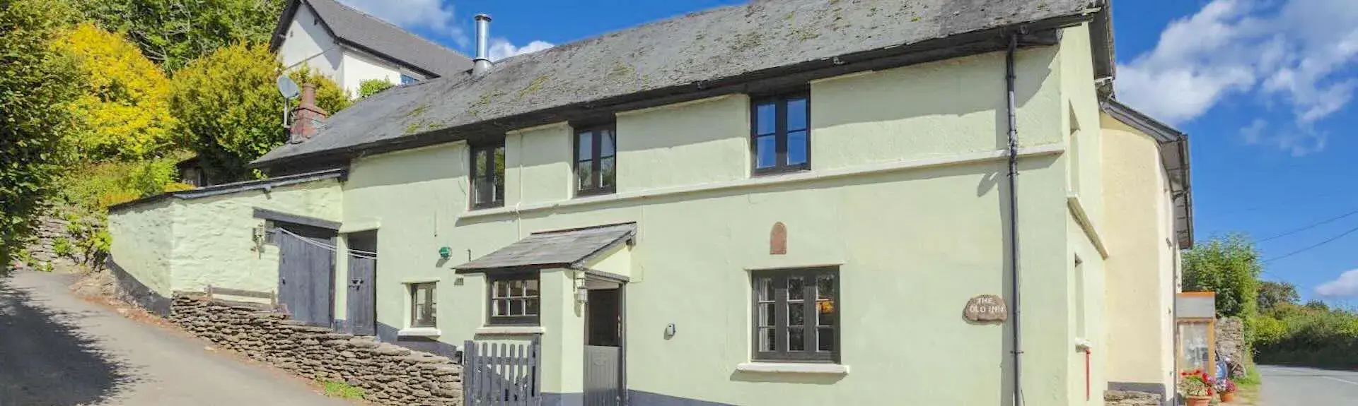An Exmoor village cottage on the corner of a quiet lane.