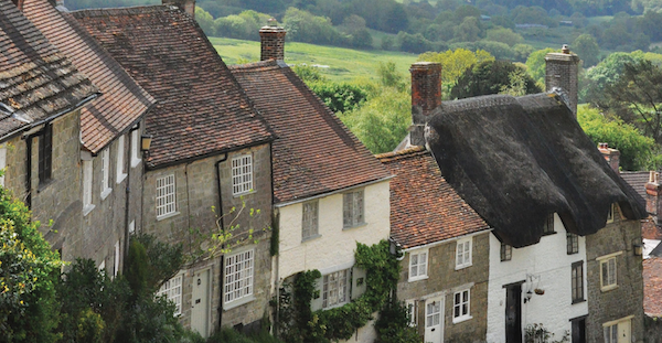 Updown Holiday Cottage in Shaftesbury A terrace of traditional village cottages on the steep Gold Hill in Shaftesbury, Dorset.