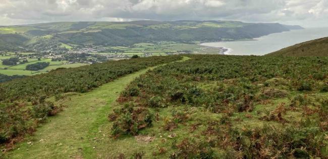 Explore Exmoor and The West Somerset Coast on Cottage Holidays in Porlock A far-reaching view of the West Somerset Coast from an Exmoor hilltop near Porlock.