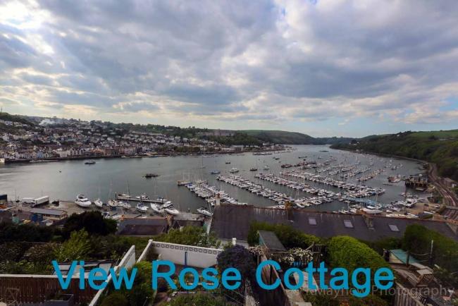 far-reaching view of boating marinas on the Dart Estuary