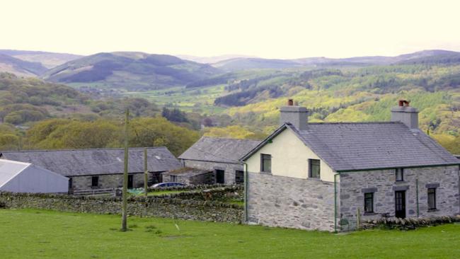 Farm buildings and barn conversions in Snowdonia.