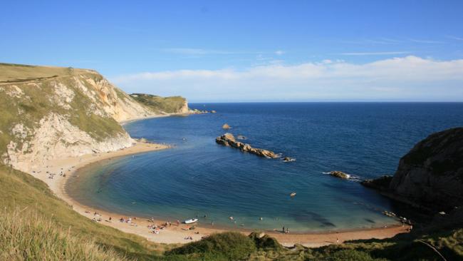 Lulworth Cove in Dorset Lulworth Cove in Dorset - a large sandy cove on the Dorset coast